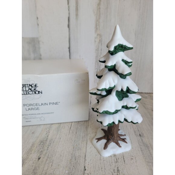 Dept 56 52813 Village porcelain pine large snow accessory xmas - Picture 1 of 8